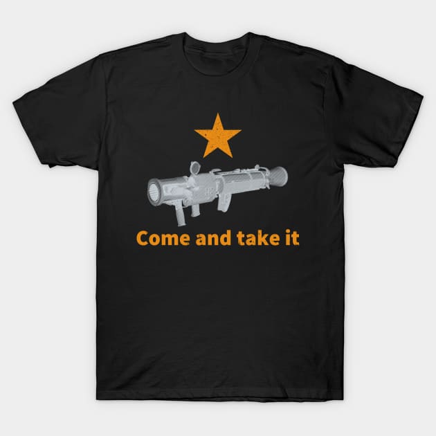 Come and take it - Dark background T-Shirt by Toby Wilkinson